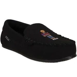 POLO Ralph Lauren Black Heyward Bear 🐻 Slippers!❤️